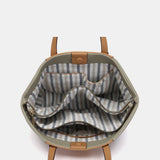 Borsa shopper verde realizzata con materiali riciclati
