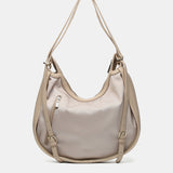 Bag - backpack in beige recycled materials