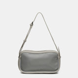 Crossbody bag in recycled materials silver