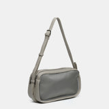 Crossbody bag in recycled materials silver