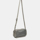 Crossbody bag in recycled materials silver