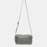Crossbody bag in recycled materials silver