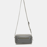 Crossbody bag in recycled materials silver