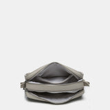 Crossbody bag in recycled materials silver