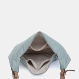 Bandolera en materiales reciclados y acolchados azul