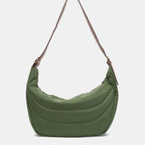 Bandolera en materiales reciclados y acolchados verde