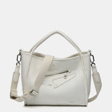 Bolso de mano en materiales reciclados beige