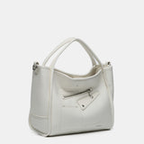 Bolso de mano en materiales reciclados beige