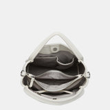 Bolso de mano en materiales reciclados beige