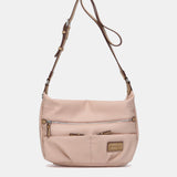 Borsa a tracolla rosa in materiale riciclato