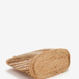 Capazo de rafia rayas en marrón