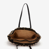 Capazo de rafia en negro