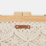 Clutch en macramé beige