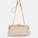 Clutch en macramé beige