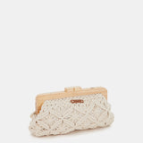Clutch en macramé beige