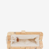 Beige Macramé-Clutch