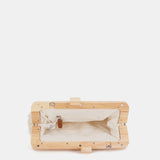 Clutch en macramé beige