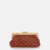 Tasche aus Terrakotta-Macramé.