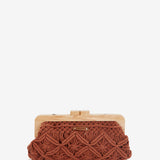 Tasche aus Terrakotta-Macramé.