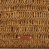 Bolso de rafia en camel