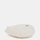 Bolso de hombro de rafia en blanco