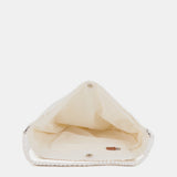Bolso de hombro de rafia en blanco