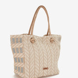 Bolsa de playa con estampado en gris