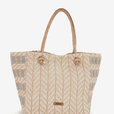 Bolsa de playa con estampado en gris