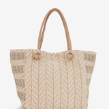 Bolsa de playa con estampado en gris
