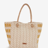 Beach bag with yellow print