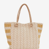 Beach bag with yellow print