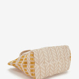 Beach bag with yellow print