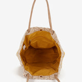 Beach bag with yellow print