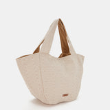 Bolsa de playa con estampado en camel