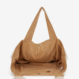 Bolsa de playa con estampado en camel