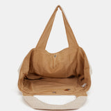 Bolsa de playa con estampado en camel