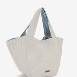 Bolsa de playa con estampado en azul
