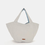 Borsa da spiaggia con stampa blu