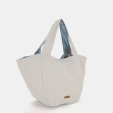 Borsa da spiaggia con stampa blu