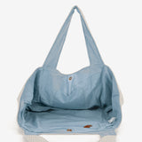 Bolsa de playa con estampado en azul