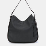 Bolso de hombro en materiales reciclados negro