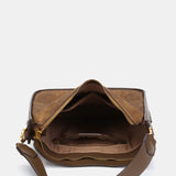 Bolso de hombro en materiales reciclados verde