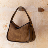 Bolso de hombro pequeño en materiales reciclados verde