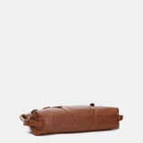 Multifunctional bag made from recycled materials cognac