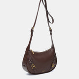Brown recycled material shoulder bag