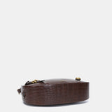 Brown recycled material shoulder bag