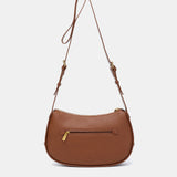 Shoulder bag in cognac recycled materials