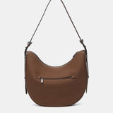 Brown recycled material shoulder bag