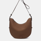 Brown recycled material shoulder bag