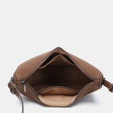 Brown recycled material shoulder bag